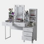 Hanah Home Mesa de Maquillaje Blanca con 9 Focos